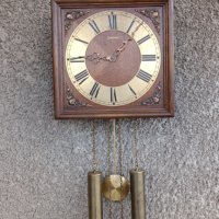 Стар немски стенен часовник с тежести - Junghans - Антика - 1970г., снимка 1 - Антикварни и старинни предмети - 43706781