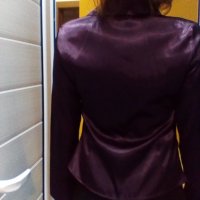 Дамска лилава сатенена риза -НОВА, снимка 9 - Ризи - 11191363