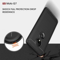 Motorola Moto G7 - Удароустойчив Кейс Гръб CARBON, снимка 3 - Калъфи, кейсове - 32643404
