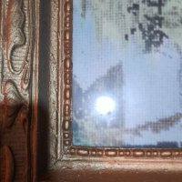 Фотокартина на гоблен от времето на соца " Слънчев дом", снимка 4 - Други ценни предмети - 39258511