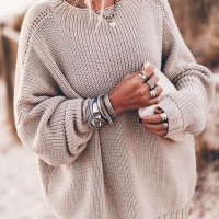 Дамски свободен пуловер с голям размер реглан ръкав, 6цвята - 024, снимка 3 - Блузи с дълъг ръкав и пуловери - 43528538