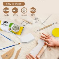 Anpro Комплект за игра с глина за начинаещи „Направи си сам“ за деца и възрастни, снимка 6 - Образователни игри - 43929882