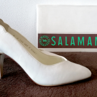 Бели официални кожени обувки Salamander № 39, UK 6 - нови, снимка 5 - Дамски обувки на ток - 36539902