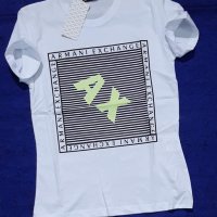Мъжка бяла тениска  Armani Exchange код 53H, снимка 1 - Тениски - 43389229