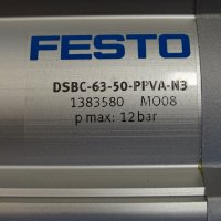 пневматичен цилиндър Festo DSBC-63-50-PPVA-N3 compact air cylinder, снимка 4 - Резервни части за машини - 40528406