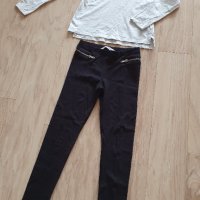 Панталон с блузка р.134, снимка 1 - Детски панталони и дънки - 39607939