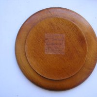 Дървена чиния с оцветена дърворезба 22,5см., снимка 3 - Други - 38488675