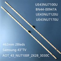 LED ПОДСВЕТКА AOT_43_NU7100F_2X28, снимка 1 - Части и Платки - 32823808