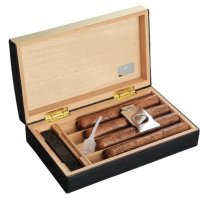 Cohiba  кутия за пури кедров преносим хумидор с кожено покритие кохиба, снимка 5 - Други - 42956241