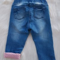 Детски ватирани дънки 12-18 месеца, снимка 9 - Панталони и долнища за бебе - 43350847