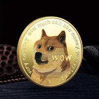 Dogecoin - позлатена колекционерска монета, снимка 3 - Нумизматика и бонистика - 33575020