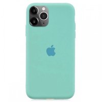 Силиконов кейс Silicone Case 2 за Apple, За iPhone 11 Pro Max (6.5), Ментов, снимка 1 - Калъфи, кейсове - 37818876