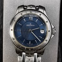 Швейцарски мъжки кварцов часовник GROVANA неръждаема стомана, водоустойчив., снимка 2 - Мъжки - 44035095