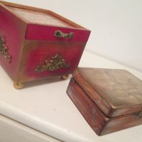 стара дървена кутийка с ангелче, снимка 11 - Декорация за дома - 37125120