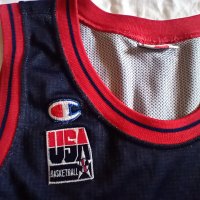 NBA Баскетболен потник САЩ Олимпийски шампион 1996 винтидж CHAMPION НБА с номер 5 GRANT HILL, снимка 5 - Баскетбол - 37340375