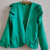 Памучно сако в свежо зелено, снимка 1 - Сака - 37802236