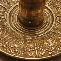 Рядък бронзов свещник с 8 различни ангела– Франция, снимка 3 - Антикварни и старинни предмети - 43793557