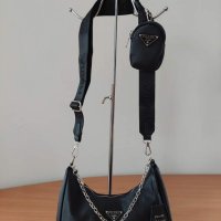 Луксозна Черна чанта Prada-SG-T12, снимка 5 - Чанти - 42967522