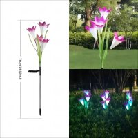 Соларни градински светлини с цветни глави на лилия ,водоустойчиви, снимка 11 - Соларни лампи - 43697809