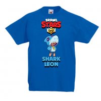 Детска тениска Shark Leon брол старс Brawl Stars, снимка 3 - Детски тениски и потници - 32928545
