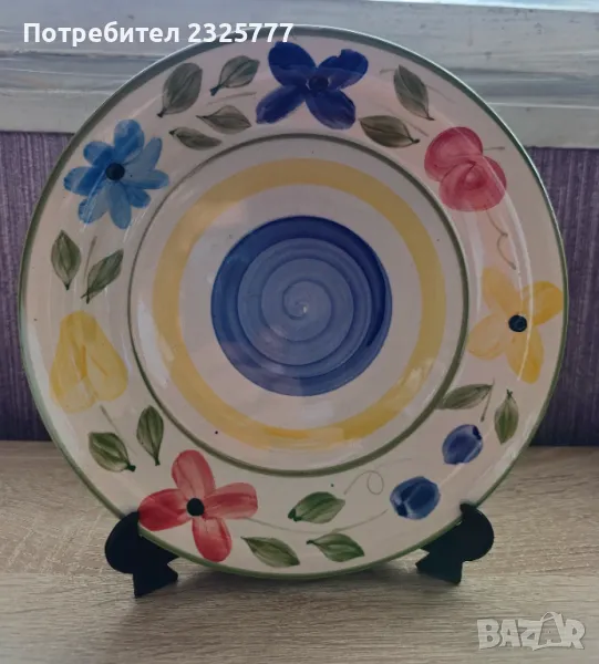 Декоративна керамична чиния, снимка 1