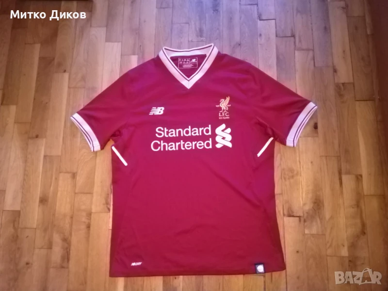 Ливърпул футболна тениска маркова на Ню Баланс  125 години размер Л юноши 146 см, снимка 1