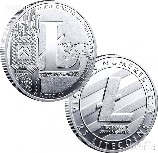 25 Лайткойн монета / 25 Litecoin ( LTC ) - Сребрист, снимка 1