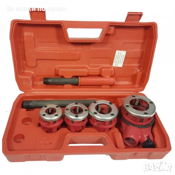 Комплект винторезка с 4 глави – 1/2″, 3/4″, 1″, 11/4″ Mar-Pol, снимка 1