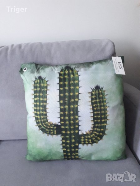 Калъфка за декоративна възглавница 45х45 Кактус, снимка 1