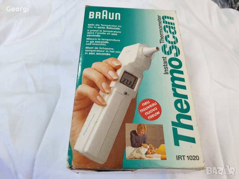 Медицински безконтактен термомерър Braun IRT 1020, снимка 1