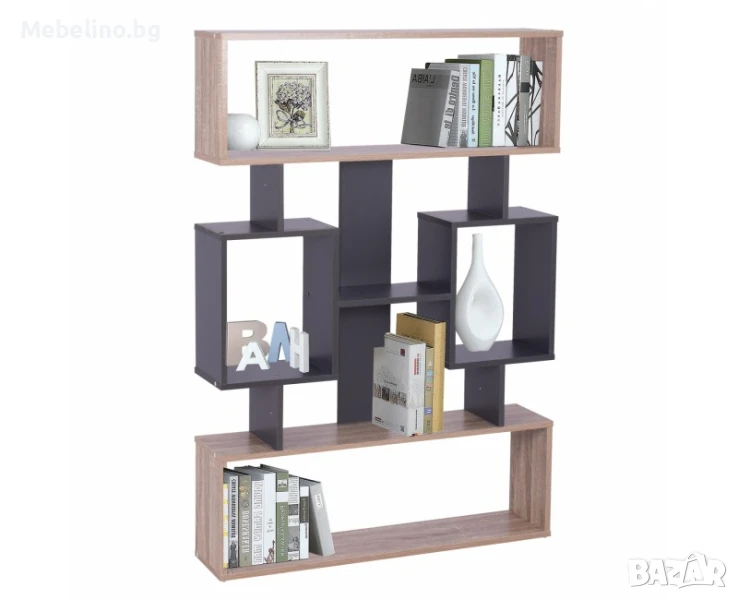 Библиотека Шандлер - цвят сонома-сив, снимка 1