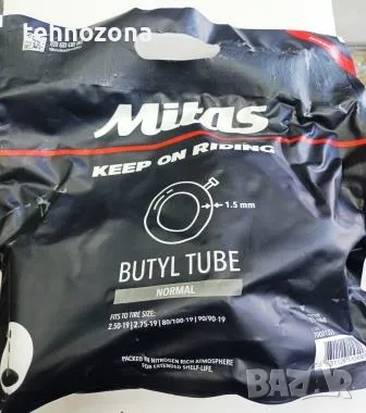 Мото гума вътрешна 2.50/2.75-19 TR6 BR усилена дебелина 1.5 мм Mitas, снимка 1