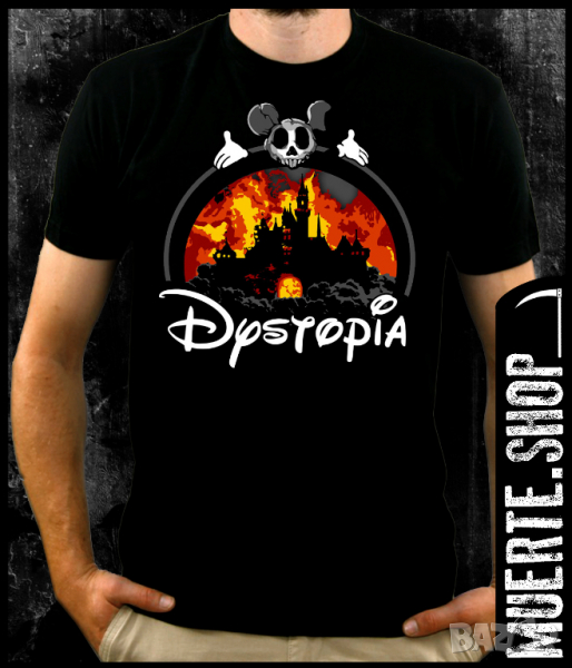 Тениска с щампа DISNEY DYSTOPIA, снимка 1