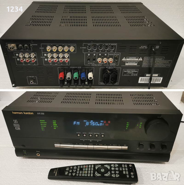 5+1-канален Усилвател HARMAN KARDON AVR 2550 2 x 110w с дистанционно домашно кино, снимка 1