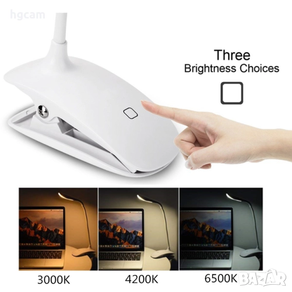 LED лампичка с гъвкаво рамо и защипване GARV R921, снимка 1