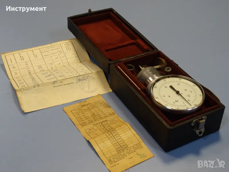 Оборотометър механичен VEB Hand-Tachometer H6 40-48000min-1, снимка 1