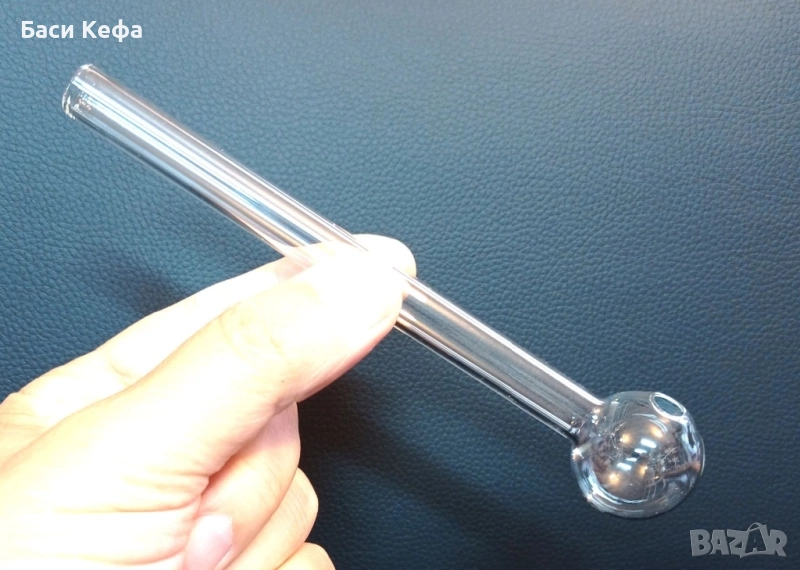 Стъклена ЛУЛА ( Фифка ) - 17 см, снимка 1