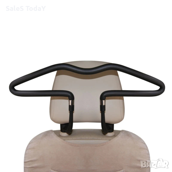 Закачалка за автомобил, Метална, Гуменото покритие, черен цвят, снимка 1