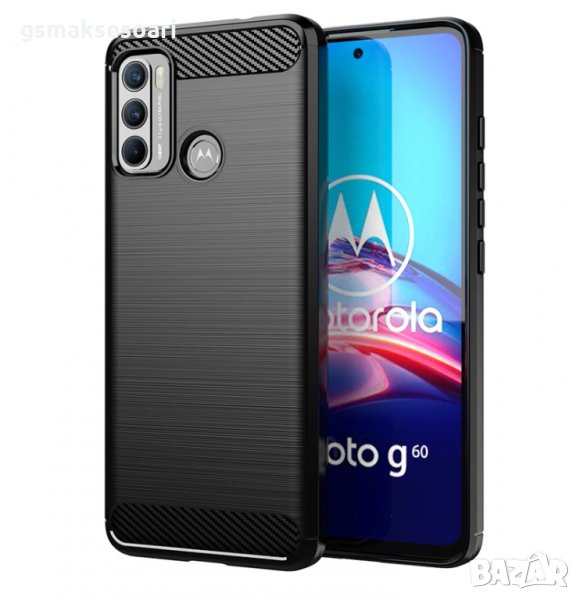 Motorola G60 - Удароустойчив Кейс / Гръб CARBON, снимка 1