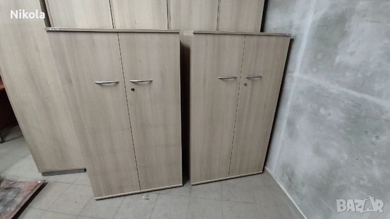 Офис шкаф - двукрил гардероб с рафтове 80/142/40 - 4 рафта, снимка 1