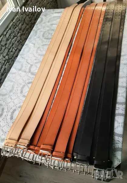 Ест. Кожа Мъжки колани , снимка 1