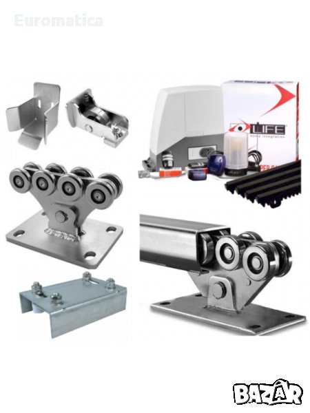 Механизъм с допълнителен държач за плъзгаща врата до 1000 кг + Задвижване Acer 1200 пълен комплект, снимка 1