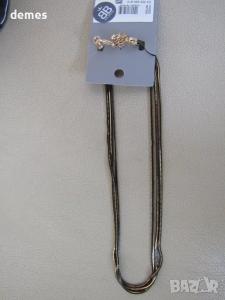 Метално триредово колие, ново, снимка 1