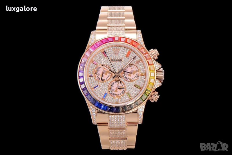 Mъжки часовник Rolex Daytona Cosmograph Rainbow с автоматичен швейцарски механизъм, снимка 1