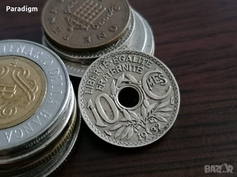 Mонета - Франция - 10 сентима | 1932г., снимка 1