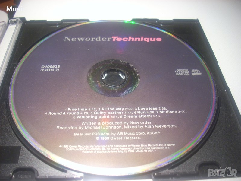 New order - Technique - матричен диск, снимка 1