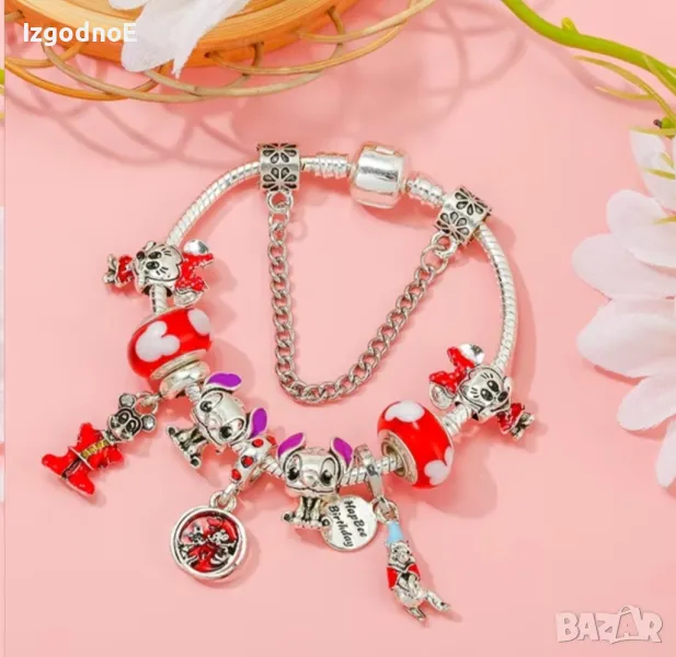 Гривна тип Пандора с талисмани Disney , снимка 1