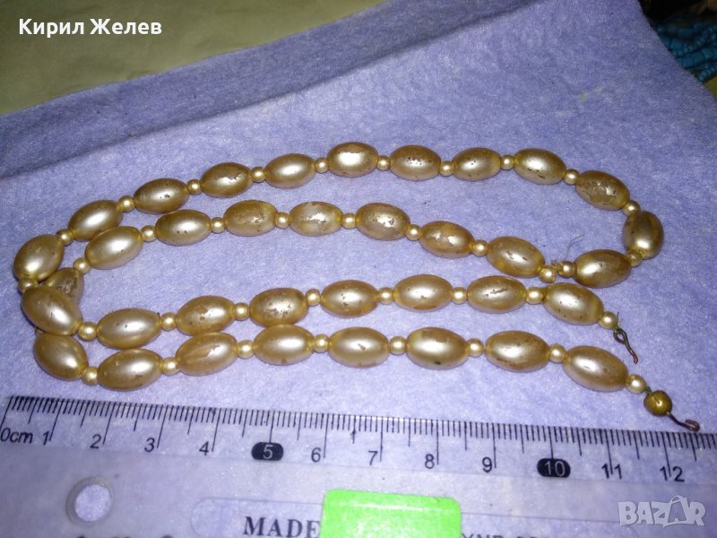 СТАРО ПЕРЛЕНО РЕТРО КОЛИЕ - ЧЕШКИ ПЕРЛИ ГЕРДАН 34704, снимка 1