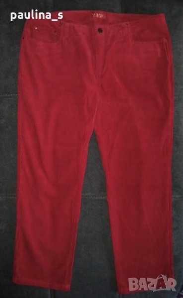 Дизайнерски червени джинси "Jackpot" by Carly Gry / голям размер, снимка 1