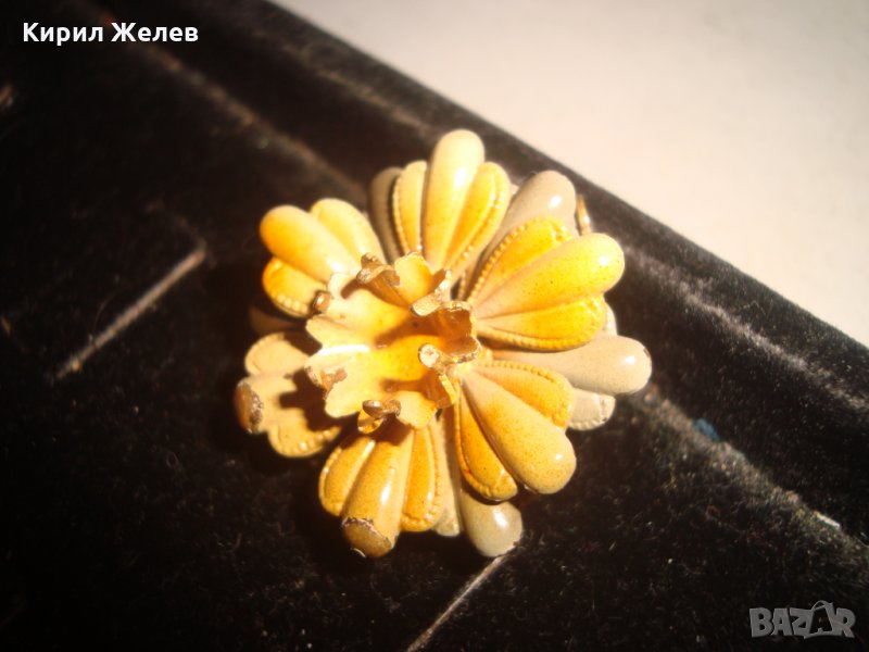 СТАРА БРОШКА - ЦВЕТЕ БРОНЗОВА БЕЛ-ЕПОК СТИЛ 19699, снимка 1